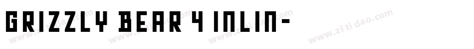 Grizzly Bear 4 Inlin字体转换